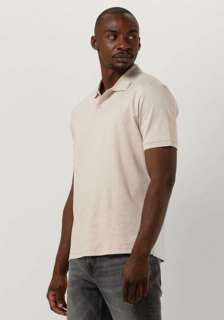 Beige Calvin Klein Polo Smooth Cotton Slim Polo Omoda