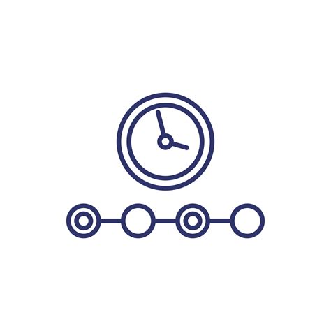 Timeline Line Icon On White 4182691 Vector Art At Vecteezy