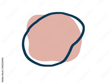 Aesthetic Shape Nude Pink Aesthetic Shape With Navy Blue Aesthetic Frame File Ai Stock Vector