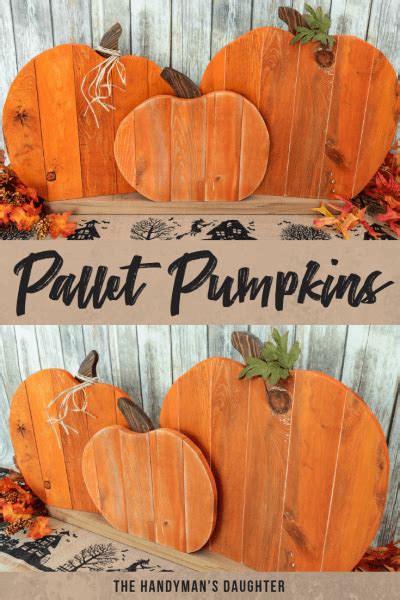 Diy Pallet Pumpkin Trio The Handymans Daughter