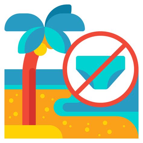 Nude Beach Flaticons Flat Icon