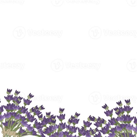 Watercolor Lavender Flower Wreath 24786424 Png