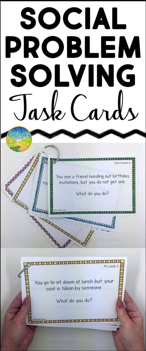 Social Skills Problem Solving Task Cards For Small Groups Resource