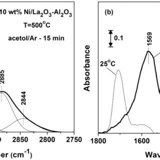 DRIFT Spectra Recorded On The 10 Wt Ni La 2 O 3 Al 2 O 3 Catalyst