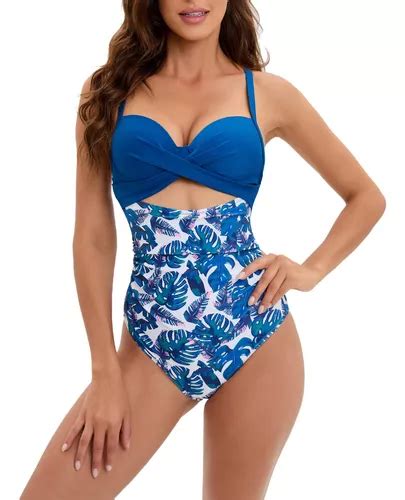Traje De Ba O Bikini Sexy Floral Para Dama Ba Ador Una Pieza Cuotas Sin Inter S