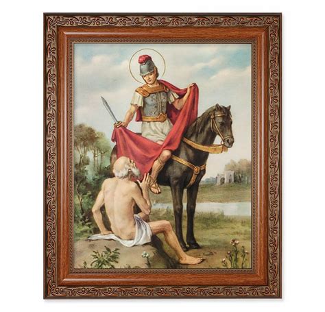 St Martin Of Tours Mahogany Finished Framed Art Buy Religious Catholic Store