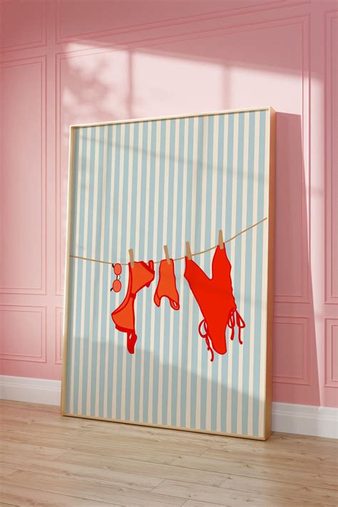 Bikini Endless Summer Print Coconut Girl Decor Coastal Cowgirl Decor Coastal Wall Art Ocean