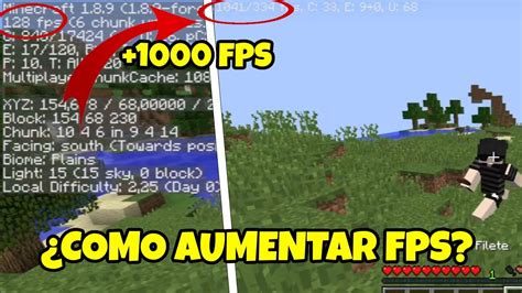 Como Aumentar Los Fps En Minecraft Youtube