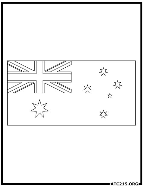 Australia Flag Coloring Page | ATC21S