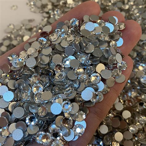 Ss3 Ss50 Bulk Rhinestones Wholesale Glass Rhinestones Flat Back Non