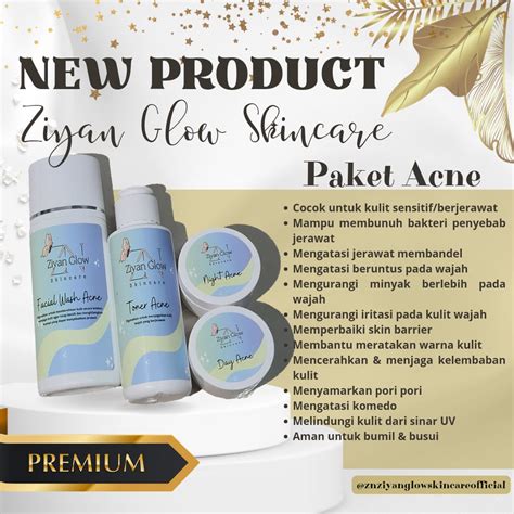 Ziyan Glow Skincare Paket Acne Untuk Kulit Berjerawat Dan Sensitif NEW