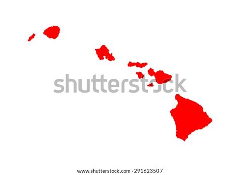 Hawaii Vector Map High Detailed Silhouette Stock Vector Royalty Free