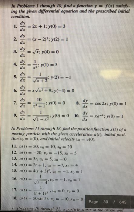 Solved In Problems Through Find A Function Y F X Chegg