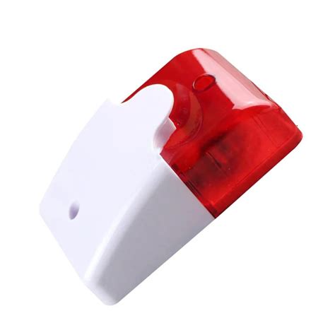 1Sets Mini Wired Strobe Siren Durable 12V Sound Alarm Strobe Flashing