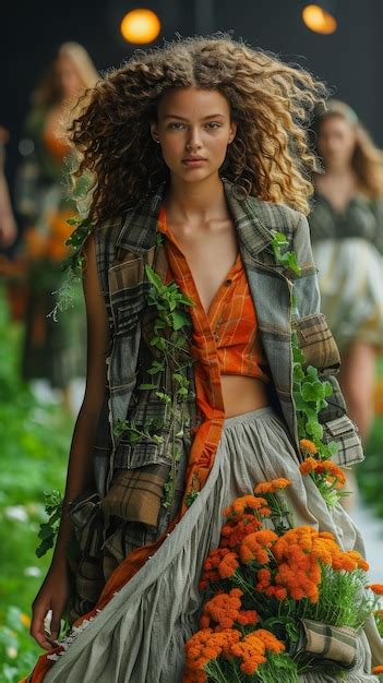 ecofriendly fashion show  models   runway wearing sustainable