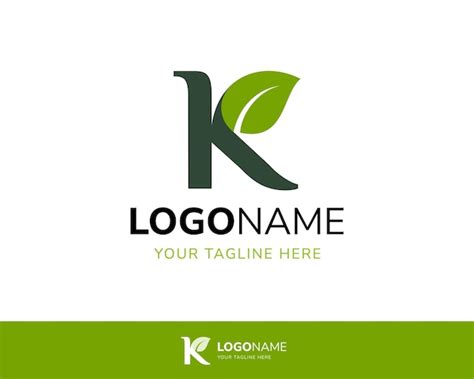 Premium Vector Letter K And Leaf Logo