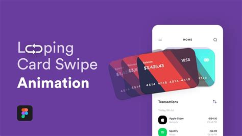 Infinite Loop Card Swipe Animation In Figma With Interactive Component