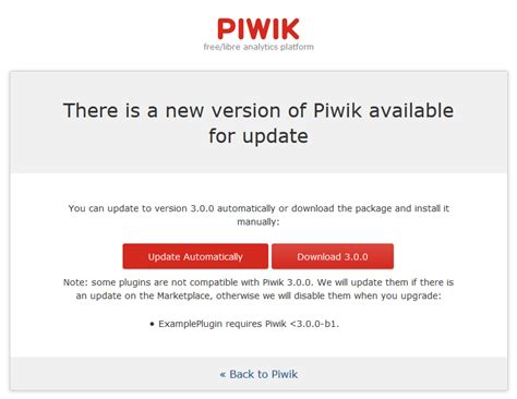 upgrading  piwik   piwik  exotic security