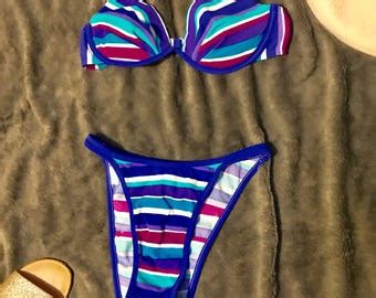 Striped Bikini Etsy