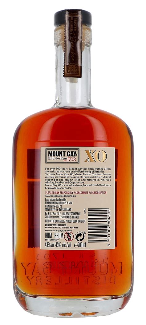Rum Mount Gay XO Triple Cask Blend 70cl 43 Barbados Online Kopen Nevejan