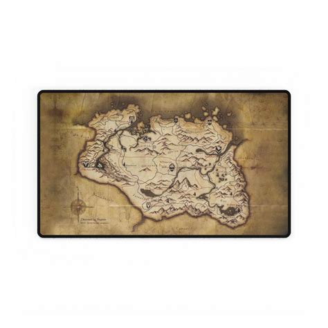 The Elder Scrolls V Skyrim Map Mouse Pad Game Map Mouse Pad Gaming Desk