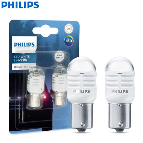 Philips LED P21W S25 1156 Ultinon Pro3000 12V 6000K White LED Turn ...