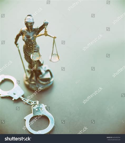 Legal Law Scales Justice Handcuffs Stock Photo Edit Now 665450764