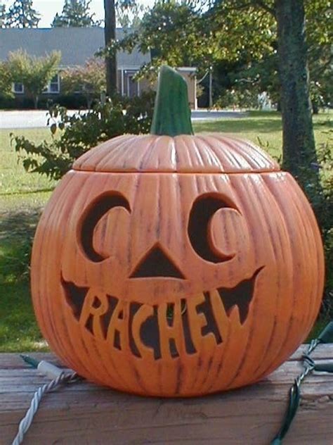 Personalized Ceramic Halloween Jack O Lantern Pumpkin Lamp Etsy