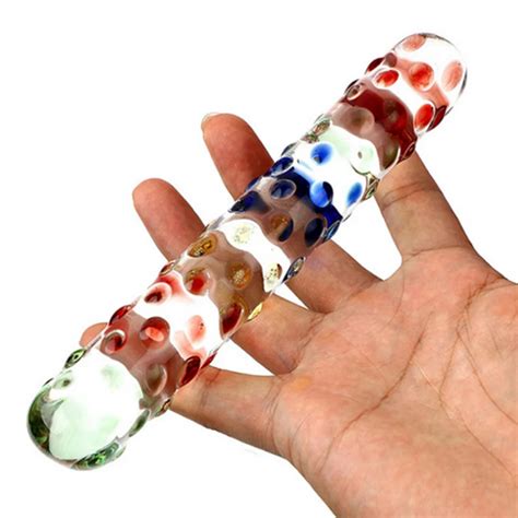 Female Masturbation Huge Faux Crystal Glass Butt Plug Dildo Rod Massage Stick Crystal Glass Anal