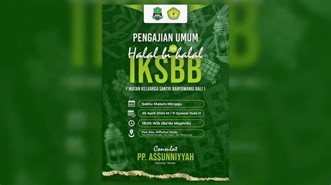 Live Pengajian Umum Dalam Rangka Halal Bi Halal Iksbb Ikatan