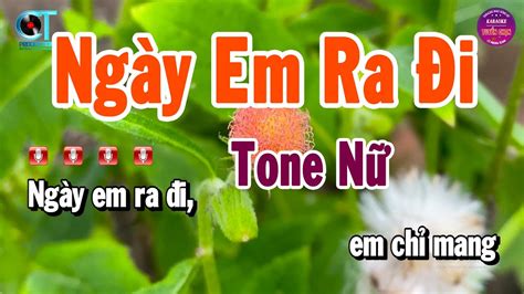 Karaoke Ng Y Em Ra I Tone N Bm Cha Cha M I Karaoke Tuy N Ch N