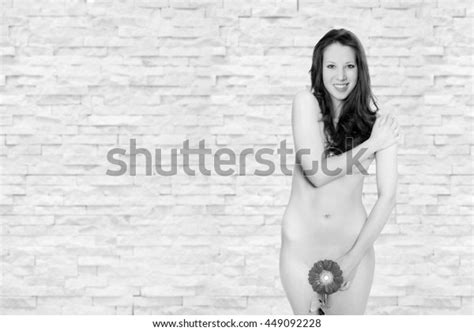 Attractive Nude Woman Covering Herself Her Stock Photo 449092228 Shutterstock