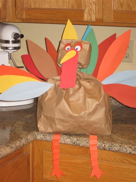 32 Brown Paper Bag Turkey Craft Crafts Turkey Craft Thanksgiving