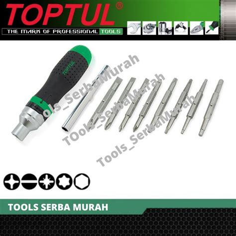 Jual 19 IN 1 HIGH TORQUE RATCHET SCREWDRIVER SET Obeng Ratchet TOPTUL