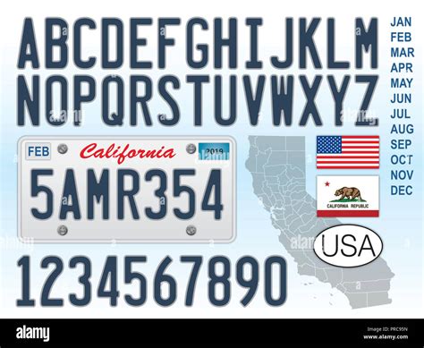 License Plate Letters Font