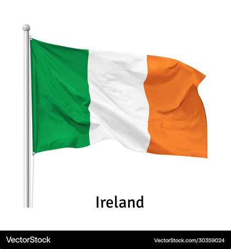 Flag republic ireland Royalty Free Vector Image