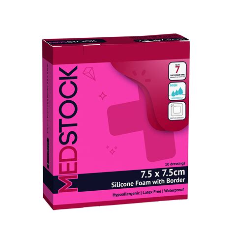 Medstock Silicone Foam Border 75x75cm Ms7575sf B10