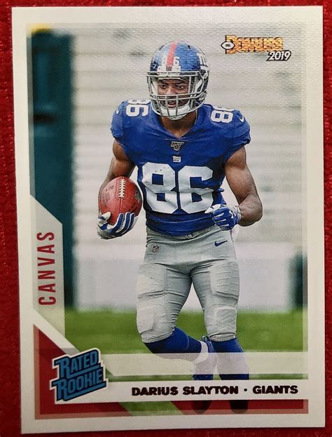 2019 Panini Donruss Darius Slayton 338 Canvas New York Giants Rated