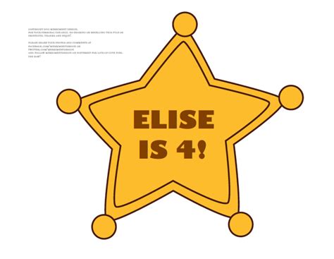 Sheriff Badges Editable Printable Pdf For Cowboy Or Toy Story Birthday