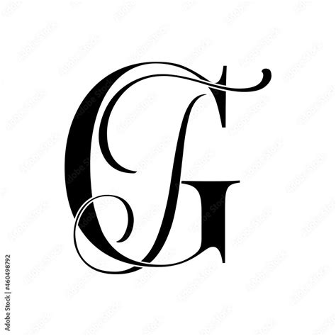 Gt Tg Monogram Logo Calligraphic Signature Icon Wedding Logo Monogram Modern Monogram