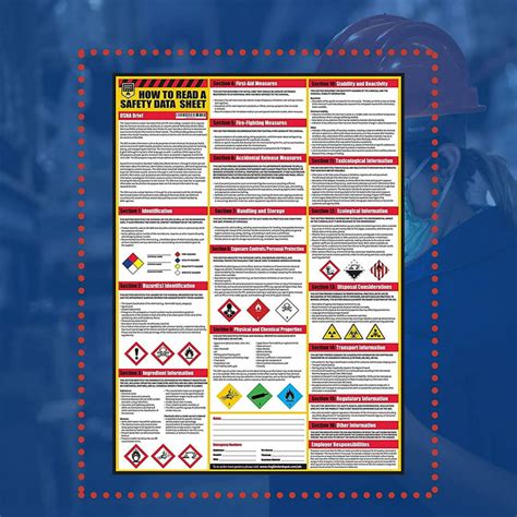 How To Read A Safety Data Sheets Sdsmsds Poster 24 X 33 Inch Uv