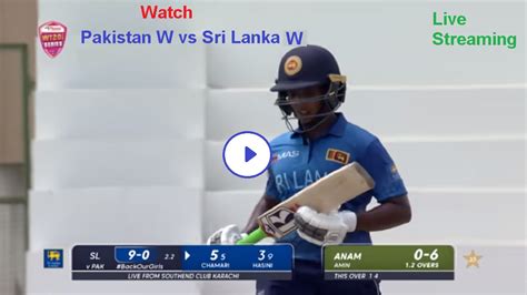 Live ODI Cricket Pakistan W Vs Sri Lanka W PAK V SL 1st ODI Match