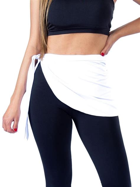 Branco Collar Embellished Elasticidade Alta Legging Academia Tapas