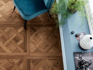 Parquet A Cassettoni Noce Americano American Walnut Iperceramica