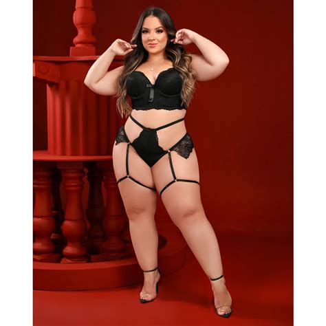 Conjunto Lingerie Premiun PLUS SIZE Shopee Brasil