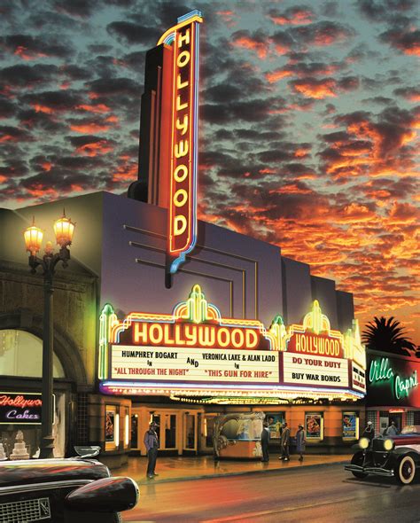 Hollywood Theater Wall Mural - Murals Your Way