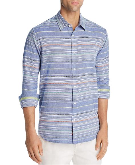 Scotch And Soda Chic Striped Regular Fit Shirt Blue Cheapundies