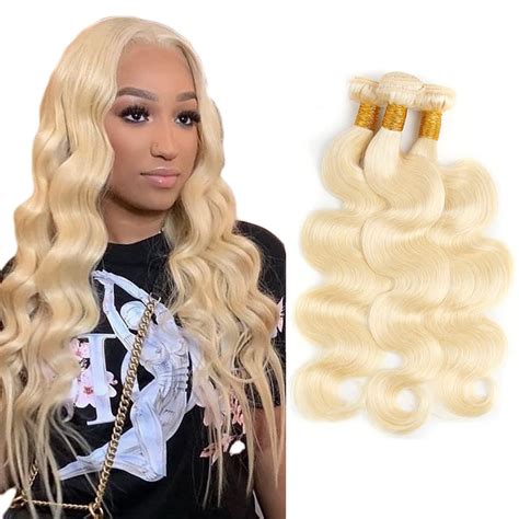 Amazon 613 Body Wave Bundle Honey Blonde Human Hair 3 Bundles 100