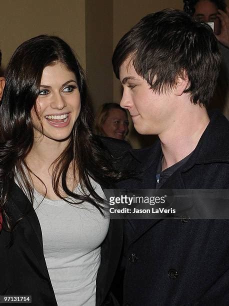 Logan Lerman Alexandra Daddario Photos and Premium High Res Pictures ...