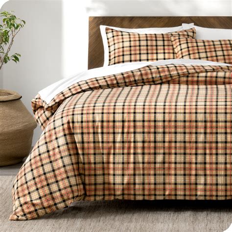 Bare Home Flannel Duvet Cover Set 100 Flannel Cotton Double Brushed Twintwin Xl Tartan